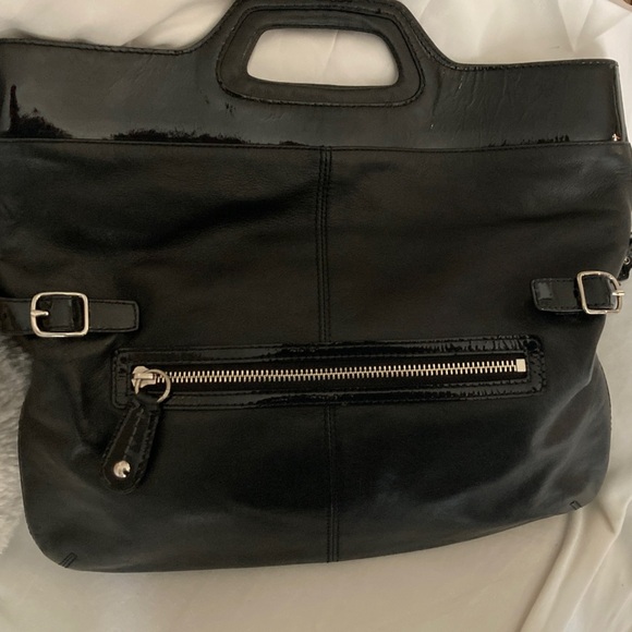 Coach Black Leather with patent leather and silver hardware with dust bag - Picture 8 of 12